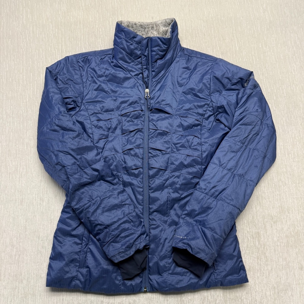 Columbia Sportswear Omni-Heat Jacket Women Small Blue Insulated Accent Front
